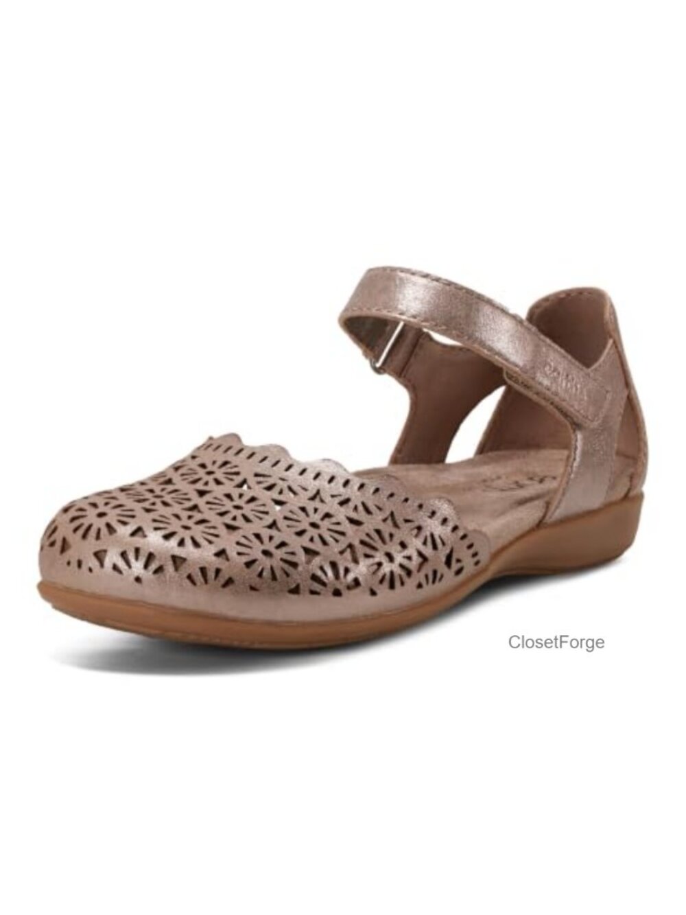 Earth Bronnie Leather Flat Sandals with Arch Support Cushioned Insole Casual